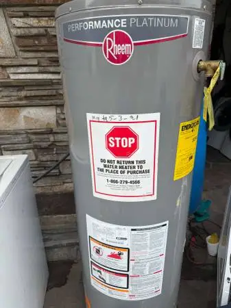 Performance platinum Rheem water heater 2021 40 gallons