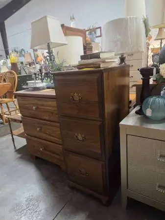 Wood 3 Drawer File Cabinet