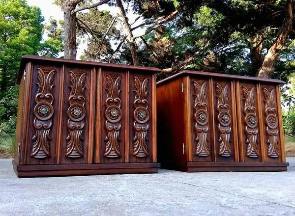 Mid Century Modern Lane Walnut Side Tables