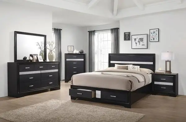 New Ultra-Modern Wood Bling Bedroom set - in stock