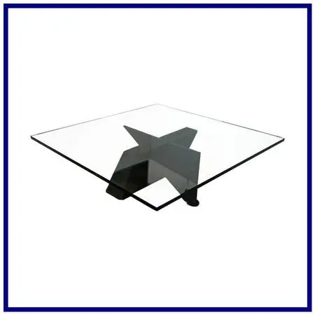 Postmodern Sculptural Glass Top Coffee Table