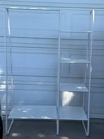 Clothing Rack with shelves (White)