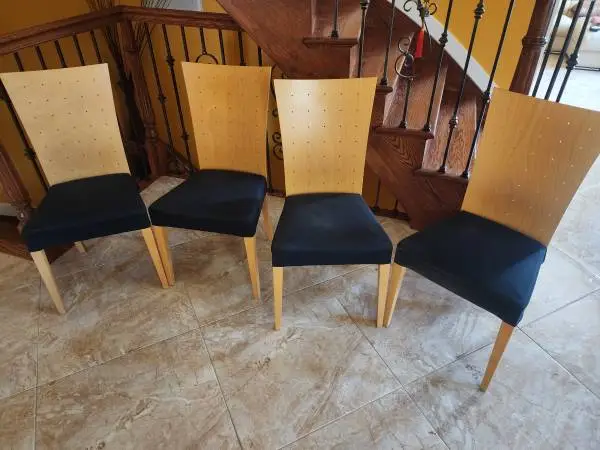 SET OF 4 CALLIGARIS (ITALY) DINING ROOM CHAIRS, MINT CONDITION