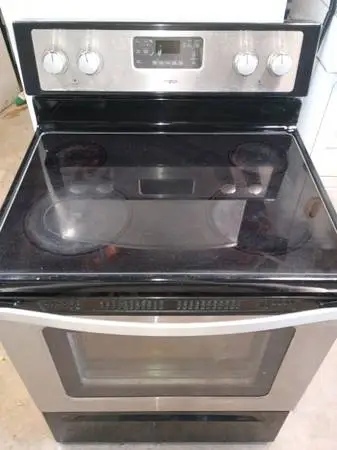 Whirlpool stove oven range glass cooktop