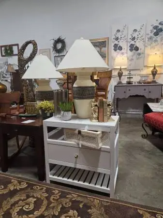White Side Table w/Drawer