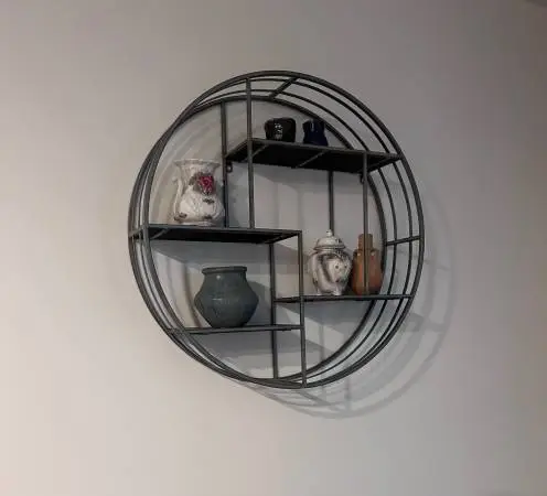Large circular wall shelf