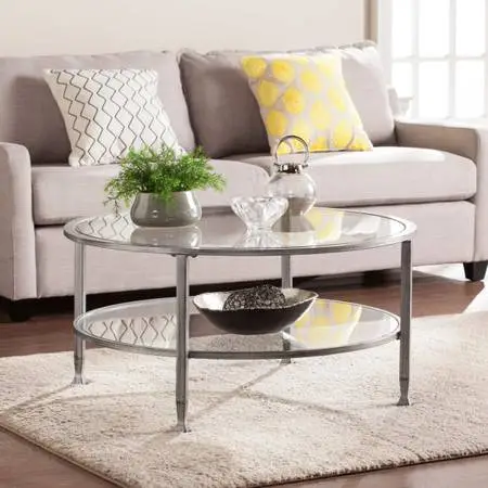 ABC Carpet-Fabulous Round Double Glass Table