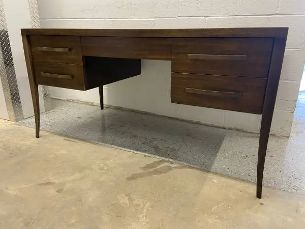 Tommi Parzinger Originals Walnut Veneer Desk Mid Century Modern