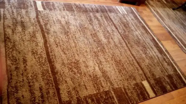 RUGS 5 PIECES TAN & BROWN MEDIUM PILE