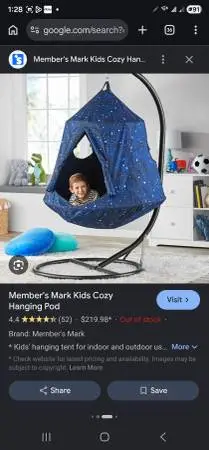 X2 Sams club hanging pod chairs with lights like new