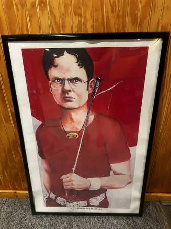 The Dwight Stripes Framed Poster
