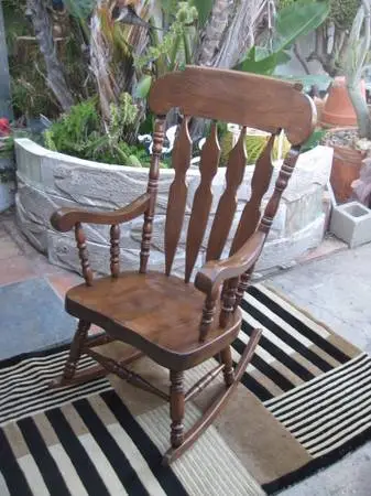 Vintage Solid Maple Rocking Chair-Restored Like New