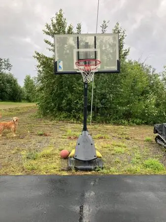Adjustable basketball hoop