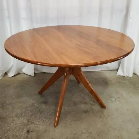 Room & Board Bradshaw Round Walnut Pedestal Dining Table 45