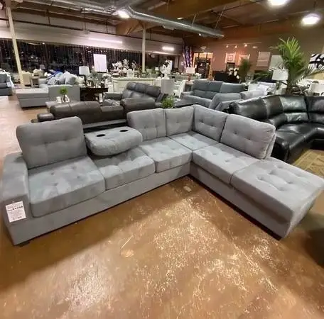 Reversible Sectional With Cup Holders