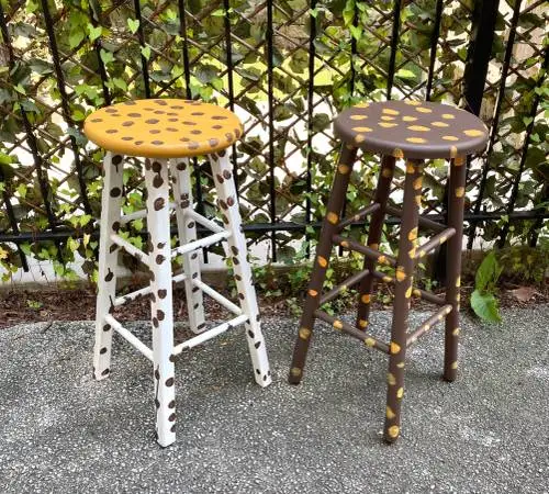Set of 2 wood bar stools 29” tall