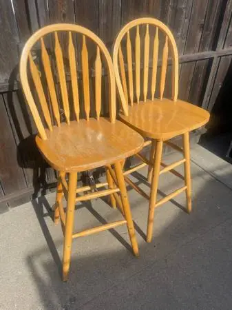 Wood bar chairs