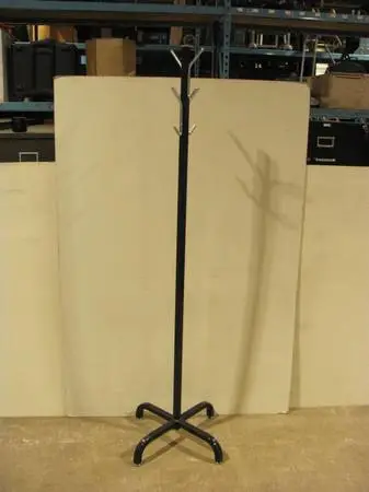Black metal coat rack with eight hooks total (4, price EACH)