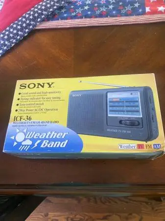 Weather Radio plus Am Fm Tv portable