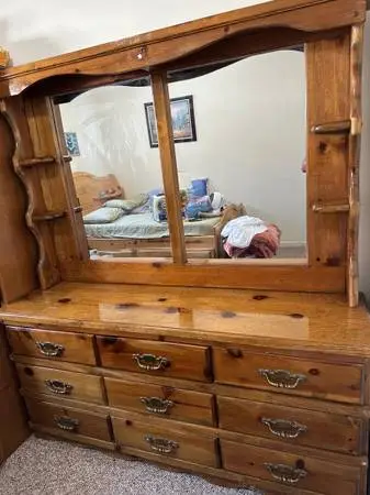 Real pine wood dresser