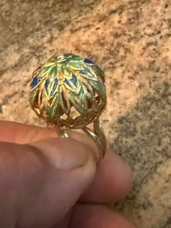 Vintage 18 K solid gold ring