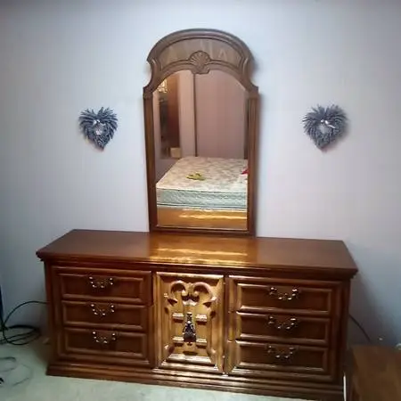 Dresser with mirror