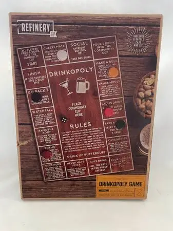 Vintage Wood Drinkopoly Game