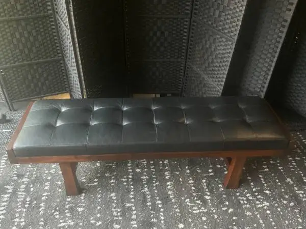 ROOM&BOARD Modern Rustic Leather Entry Bench