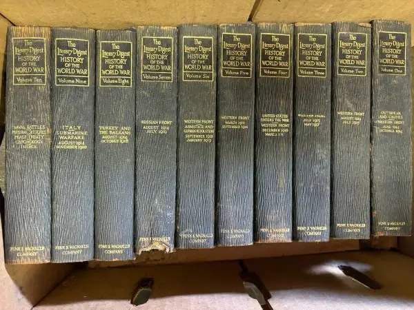 Set of (10) Literary Digest History of the World War