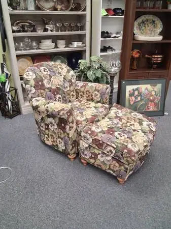 Nice chair with ottoman