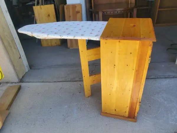 Vintage iron board cabinet