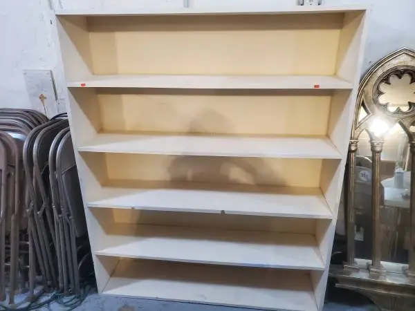 Large white bookshelf