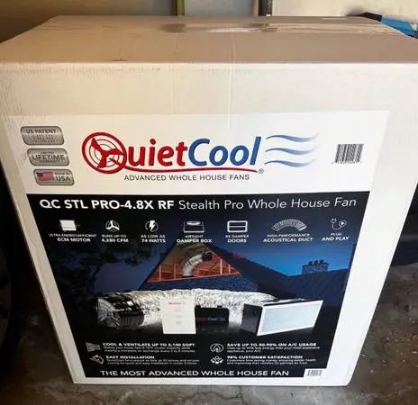 QuietCool Stealth Pro 4.8 Whole House Fan | Brand New in Box