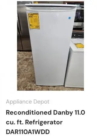 Reconditioned Danby 11.0 cu. ft. Refrigerator DAR110A1WDD