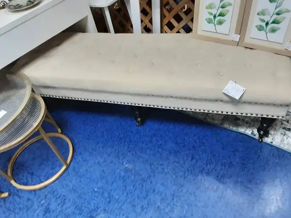 Long Tan Bench on Casters
