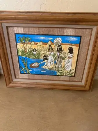 Baby Moses On the River Nile Original Painting