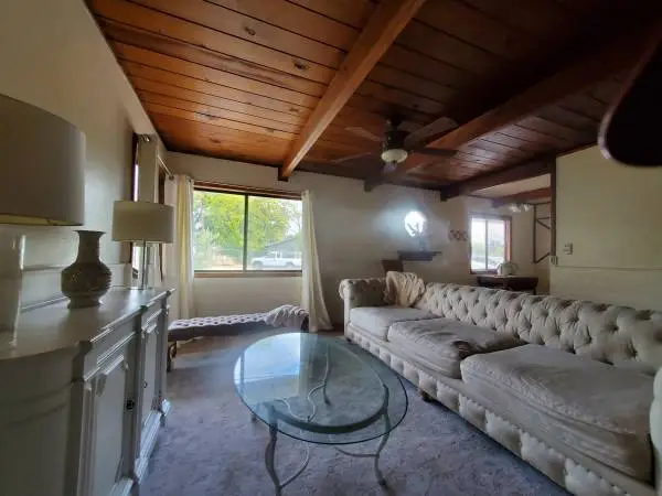 Long white couch very clean