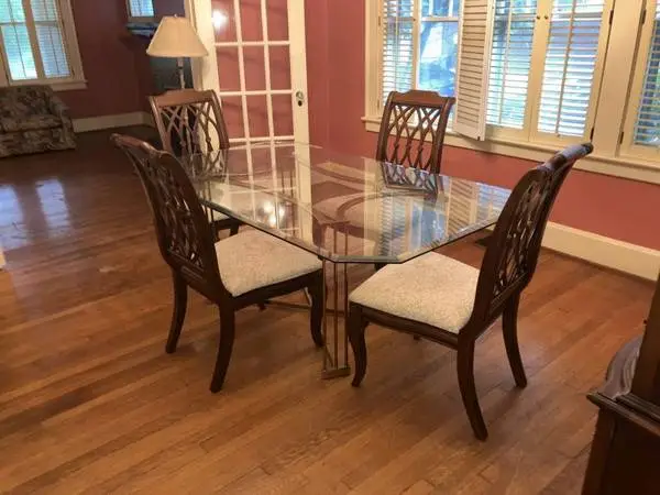 Brass & Glass Dining Table