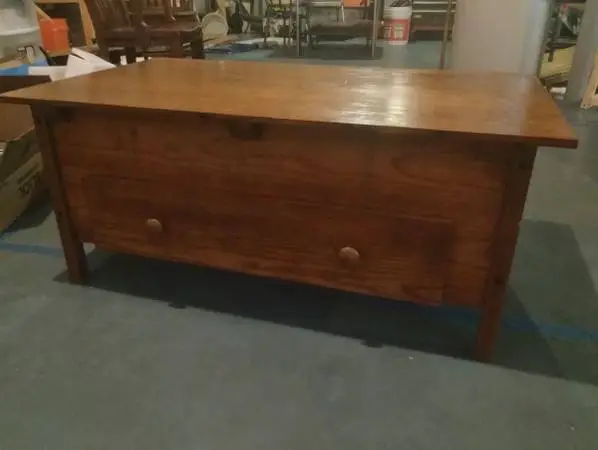 Low solid wood table
