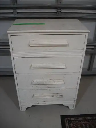 White Solid Wood Chest of Drawers, Spiegel Furniture, Antique Vintage