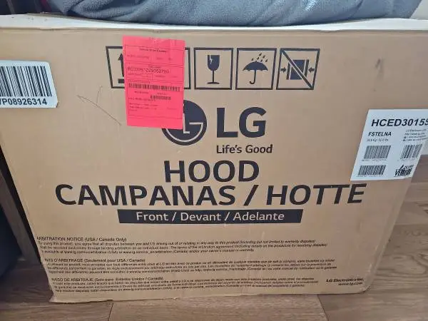 LG 30 Range Hood
