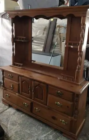 Pine Dresser with Mirror