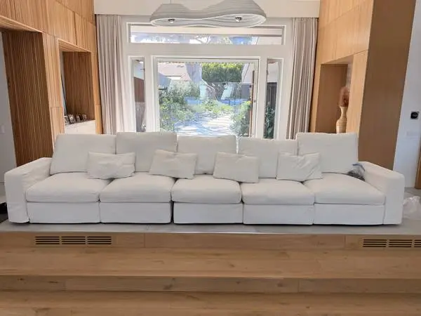 White Sofa - Deep 5 set modular sofa