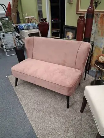 Modern plush love seat couch