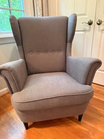 Ikea STRANDMON Wing chair, Nordvalla dark gray, VG condition
