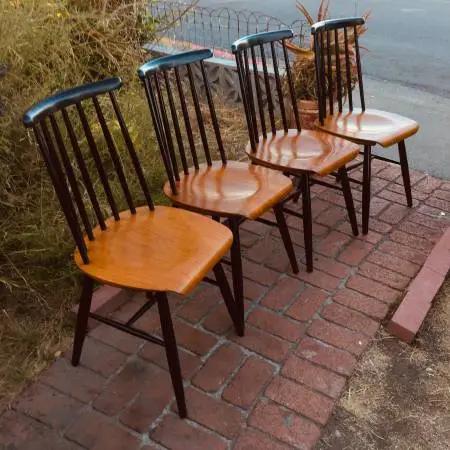 4 c1960 llmari Tapiovaara/Artek“Fannet” Dani Modern MCM Dining Chairs/