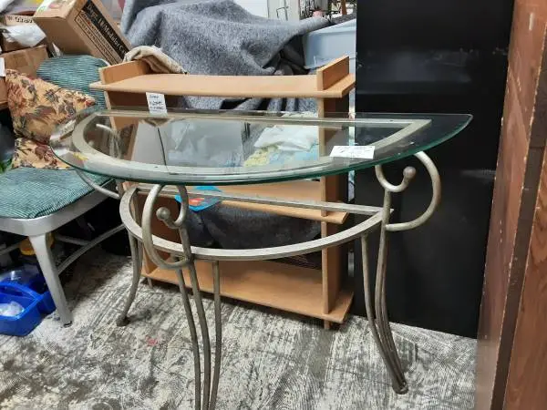 Glass Top Entry Table 9965