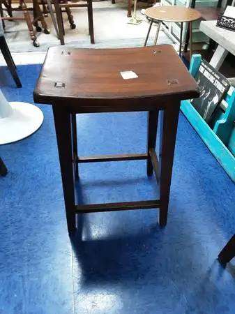 Brown Wood Bar Stool 1914