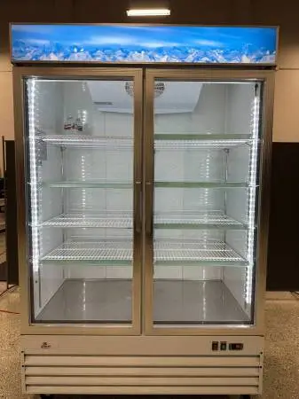 Double Glass Door Commercial Cooler / Fridge LED Lights