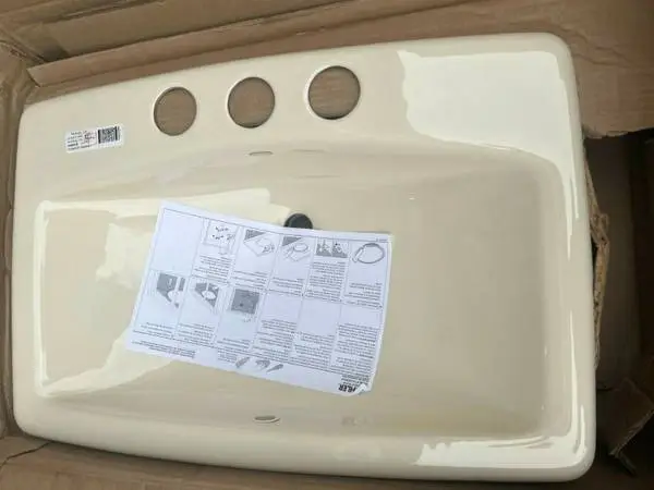 Kohler K-2885-8U-47 Mans Lav Undermount bathroom sink, Almond-NEW